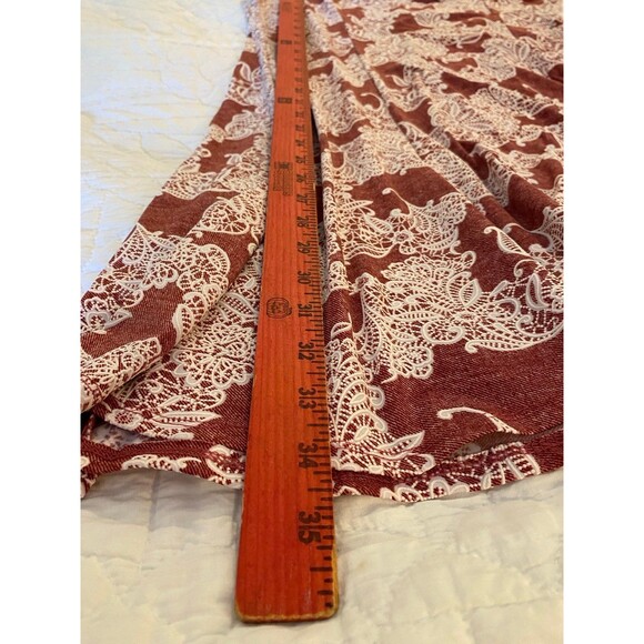 Perceptions Womans Size Petite Medium Fit & Flare Red /Cream Dress Summer Cruise - Picture 9 of 10